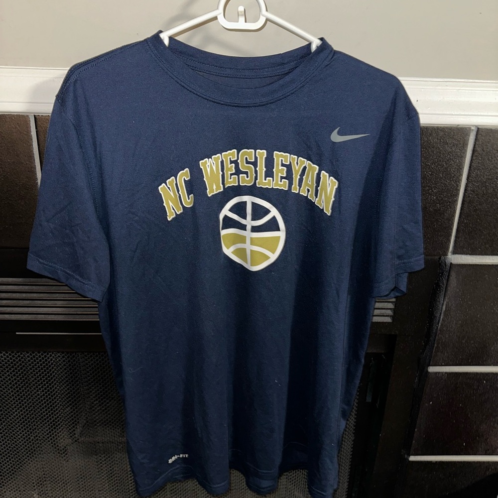 Nike Men's Blue NC Wesleyan Basketball Tee